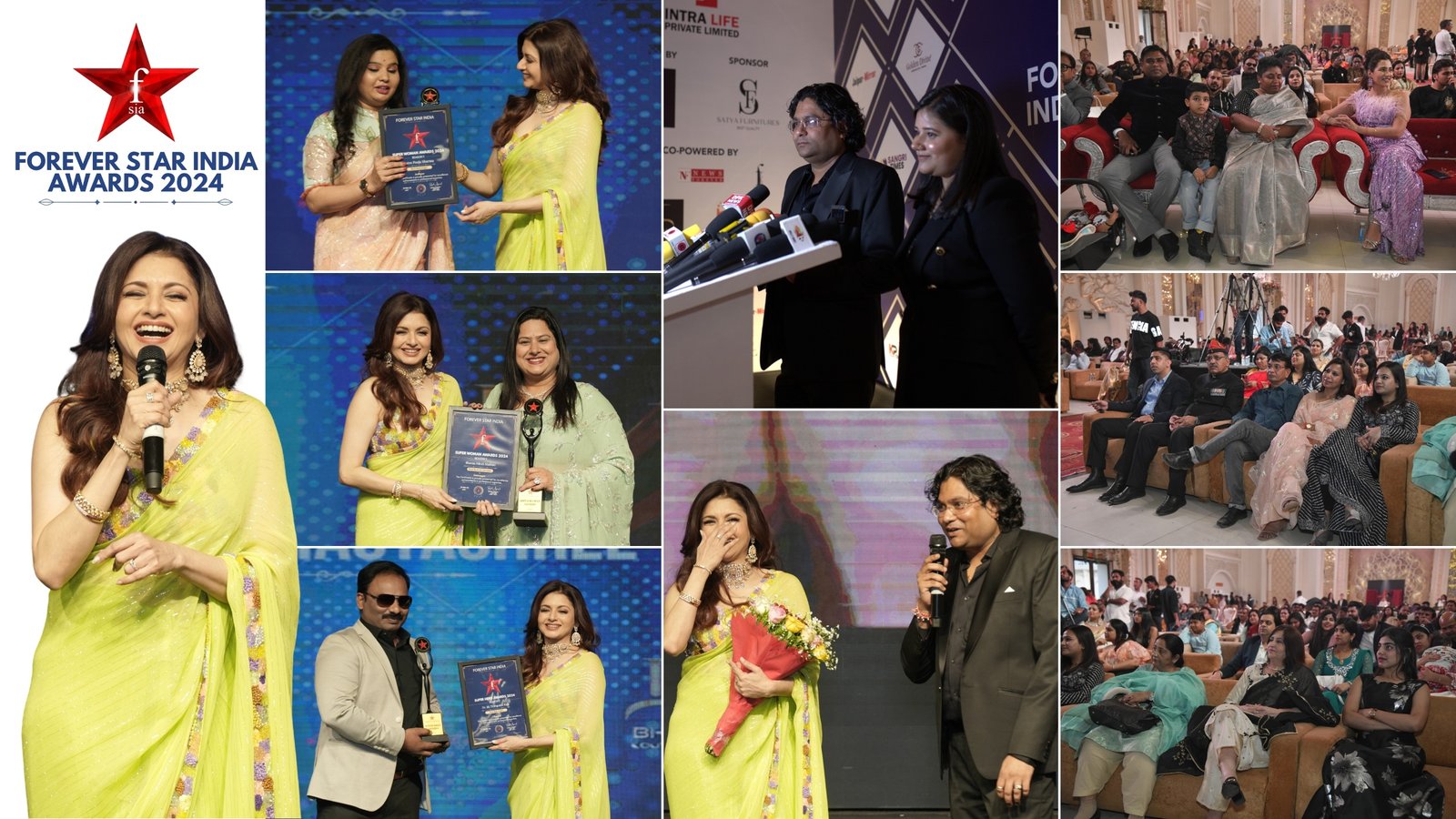 Bollywood Royalty Bhagyashree Graces Forever Star India Awards 2024, Joins Forces with Army Officers to Honor Awardees!