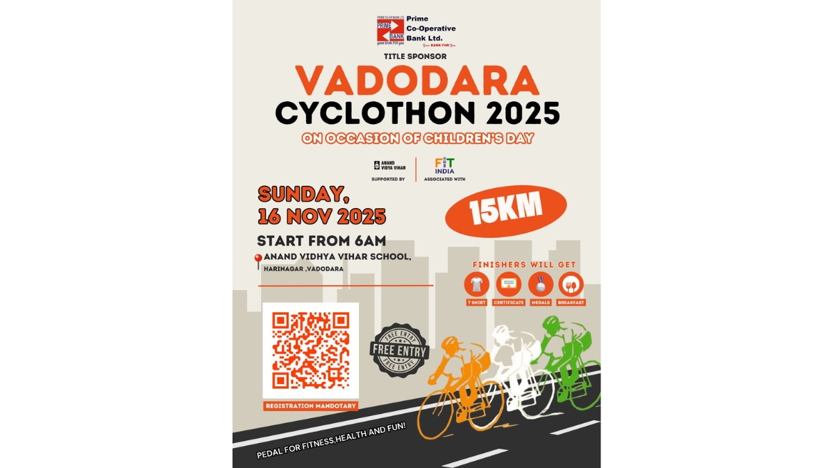 Pedal Towards Progress: Prime Co-op Bank Launches Vadodara Cyclothon for a Fitter India