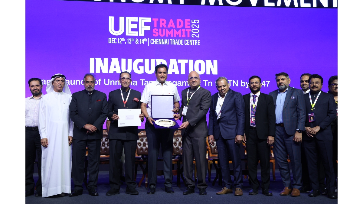 Historic MoU signed between UEF and UNSDC at the UEF Trade Summit 2025 Inaugurated by the Hon’ble Minister for Industries, GoTN, Thiru TRB Rajaa