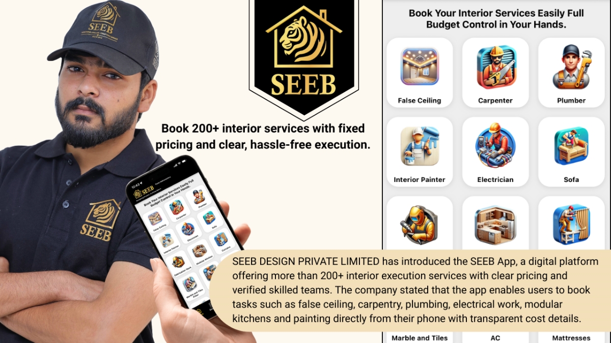 Pune-based startup SEEB launches app to book 200+ interior execution services online from home