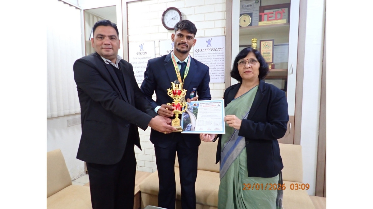IPS Academy’s Vishal Dhakad Wins Gold at World Raw Powerlifting Championship