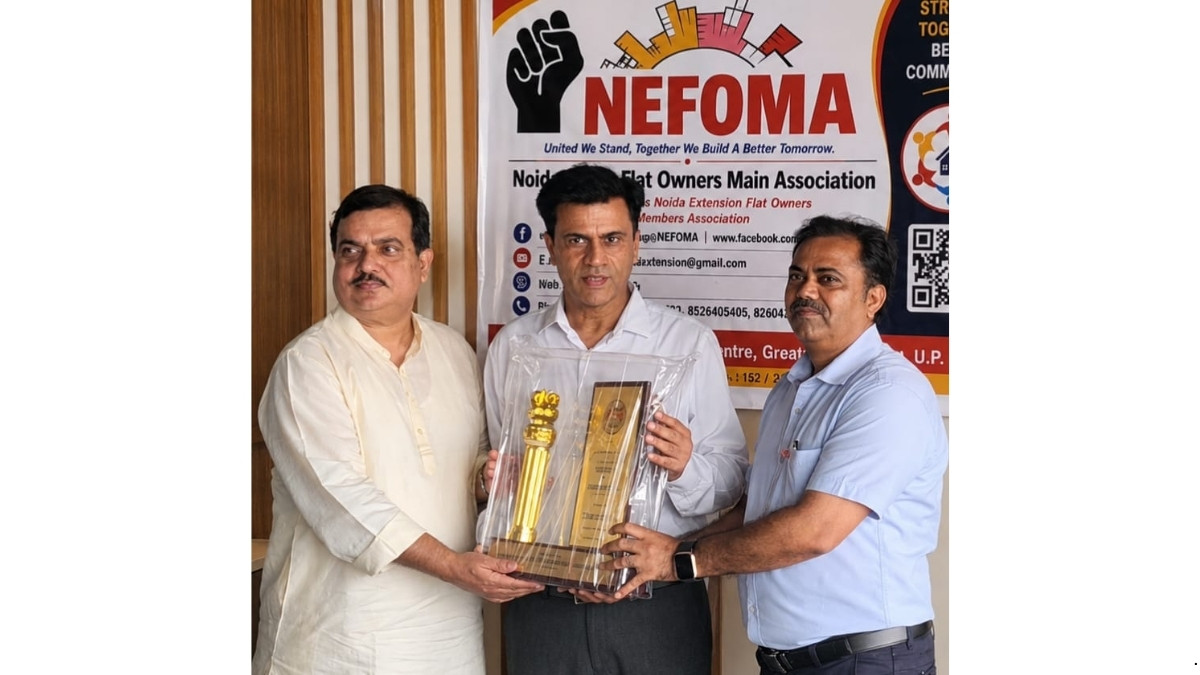 Greater Noida West’s Decoory Interiors Honoured with NEFOMA’s ‘Certificate of Excellence’