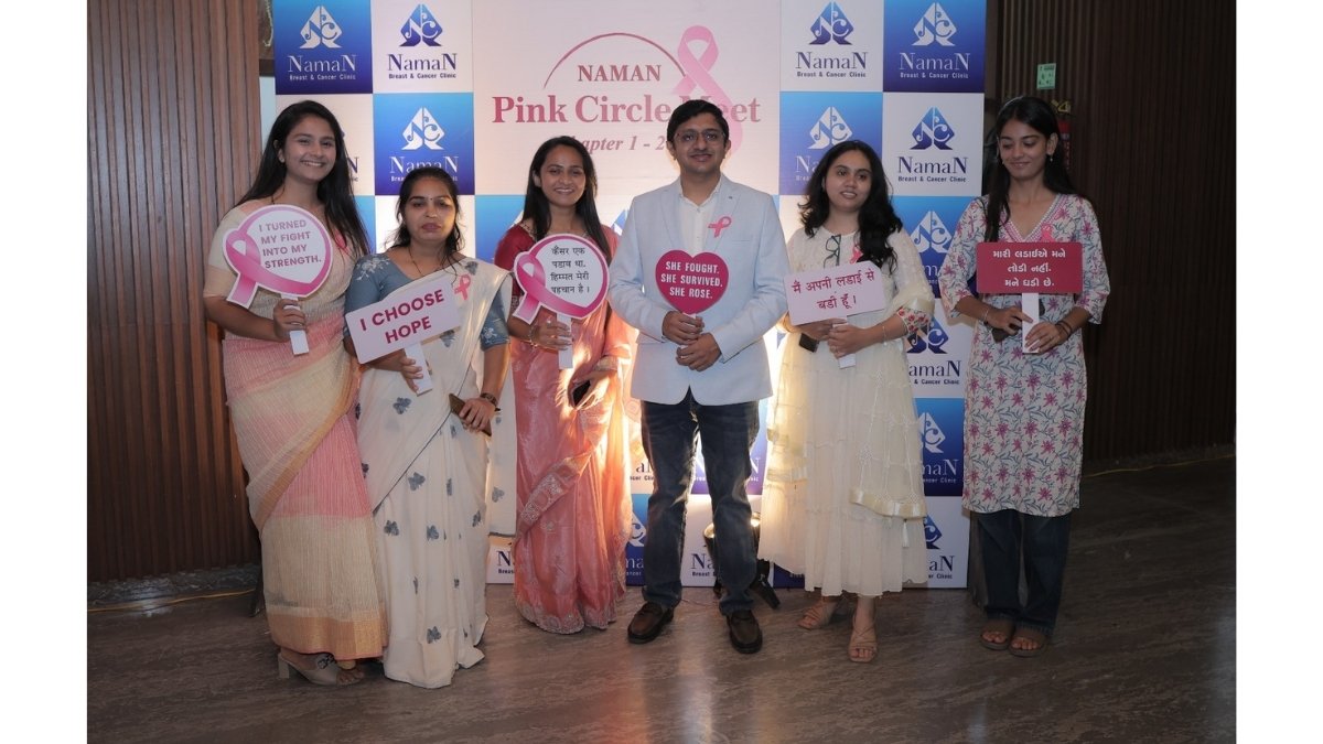 Naman Pink Circle Meet was organised by Dr. Priyansh Jain ahead of the Pink October month to create breast cancer awareness and honour the courage of survivors