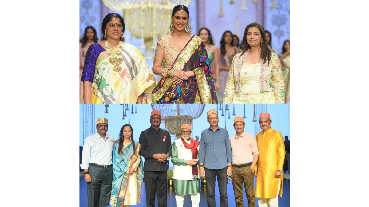 Veena – THE WEAVE: A Bhujbal Initiative Presented by Dr. Shefali Bhujbal Brings Yeola’s Original Paithani to Bombay Times Fashion Week
